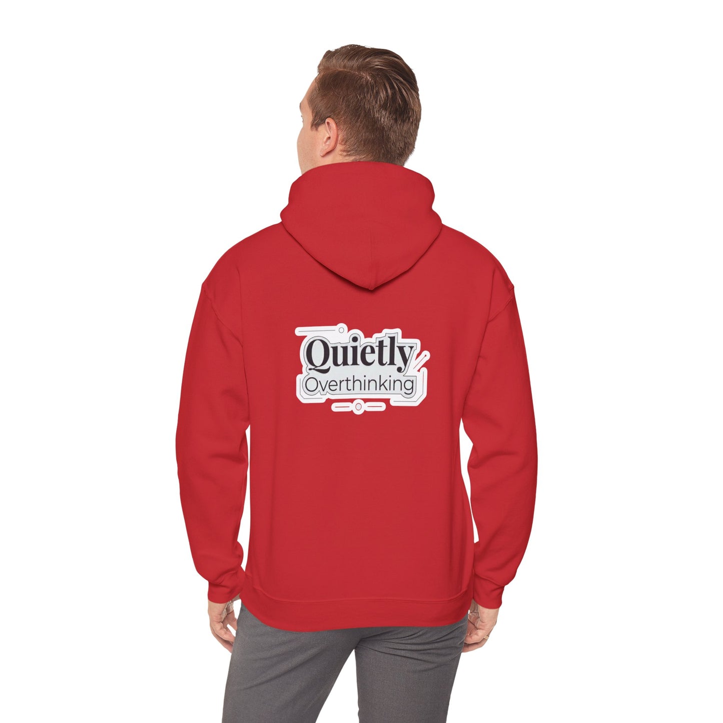 Quietly Overthinking Hoodie | Minimalist Abstract Streetwear | Gildan Heavy Blend