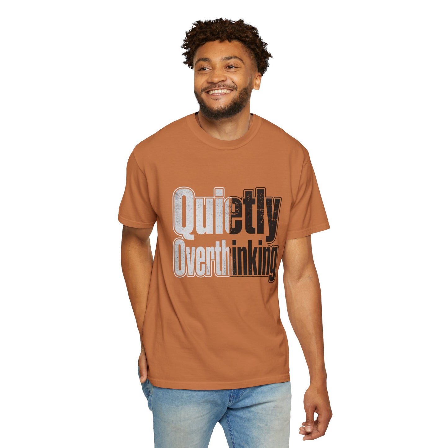 Quietly Overthinking Tee - Minimalist Edgy Streetwear | Comfort Colors