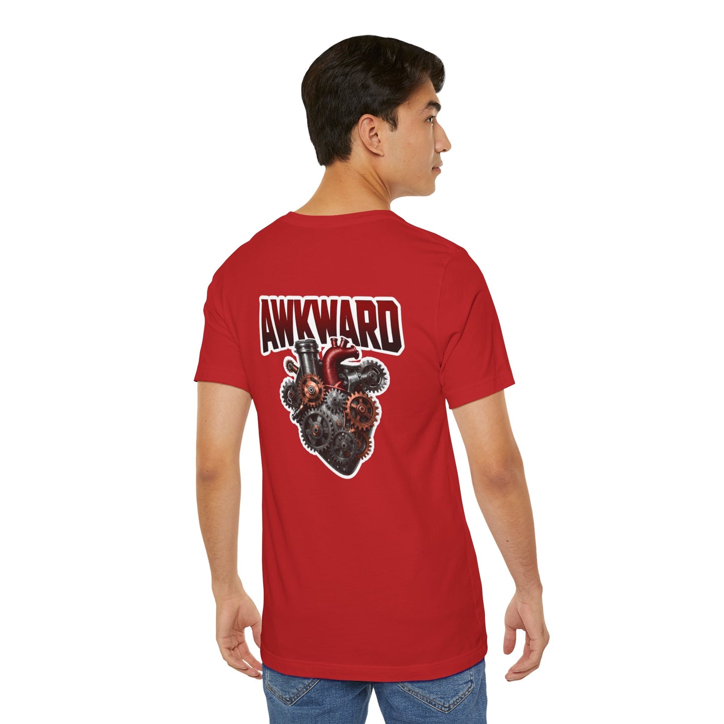 Steampunk 3D Mechanical Heart Tee — AWKWARD Back Graphic