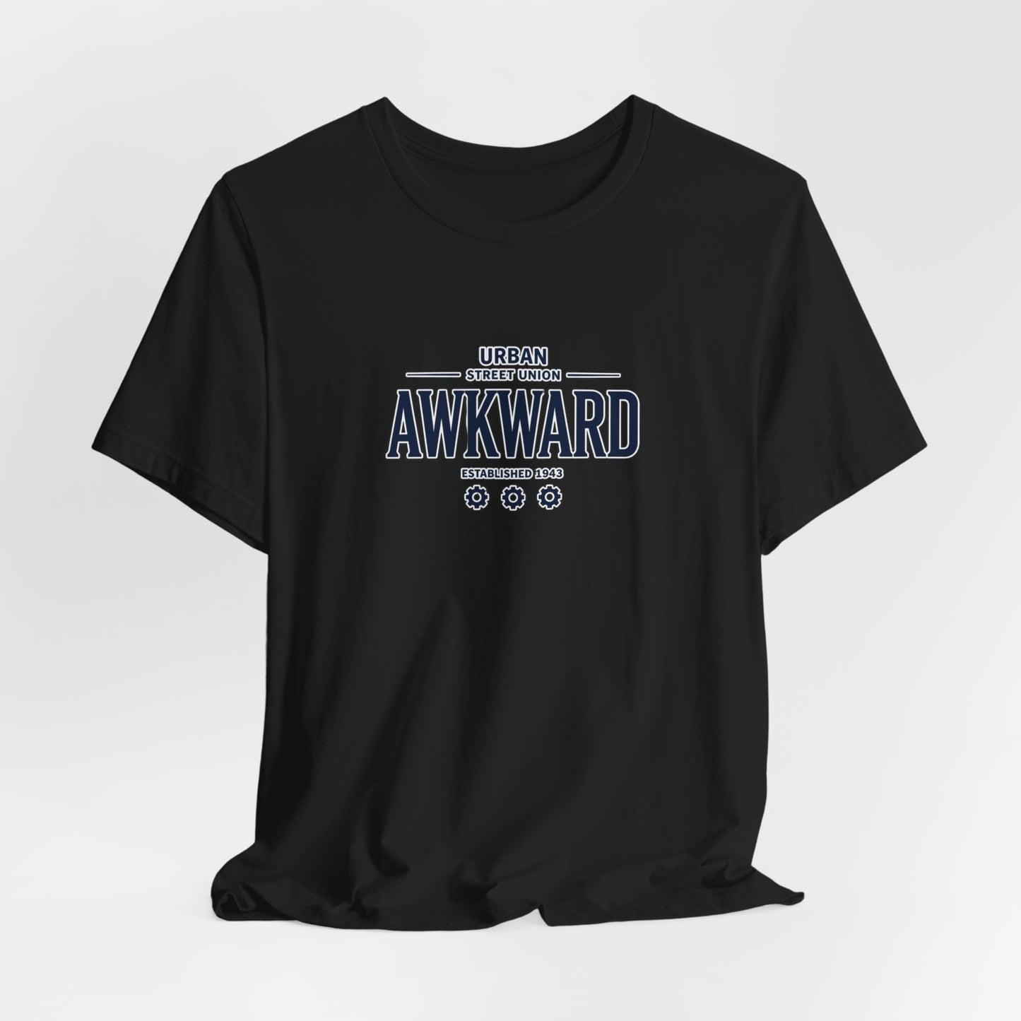 Awkward Graphic Tee — 'Urban Street Union' Retro Collegiate Shirt