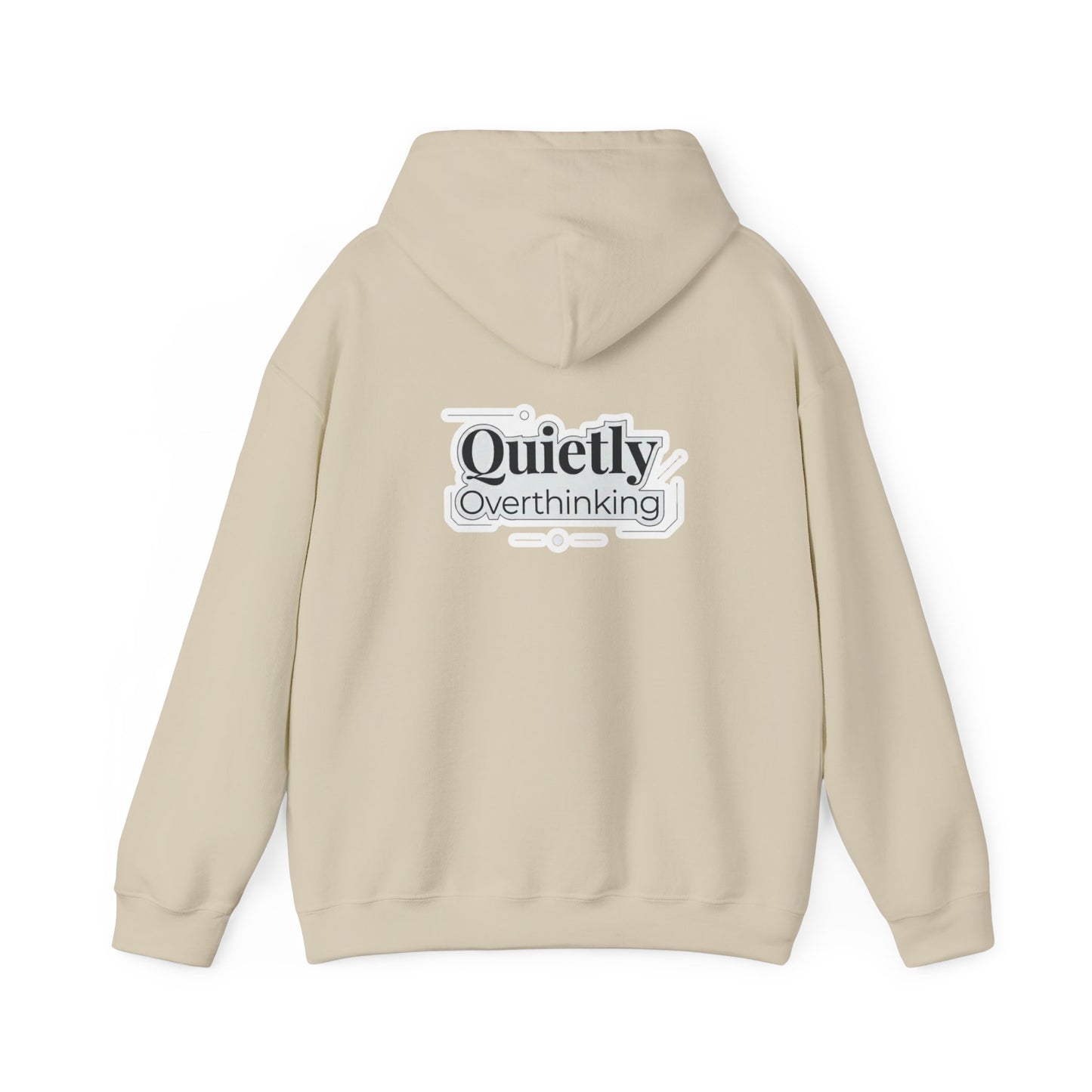 Quietly Overthinking Hoodie | Minimalist Abstract Streetwear | Gildan Heavy Blend