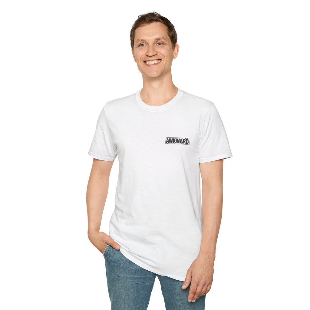 AWKWARD. T-Shirt — 3D Quirky Robot “Your Last Loyal Friend” Back Graphic