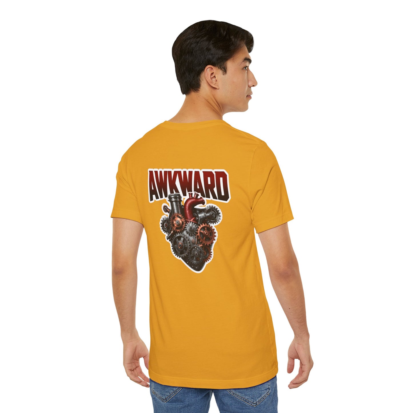 Steampunk 3D Mechanical Heart Tee — AWKWARD Back Graphic