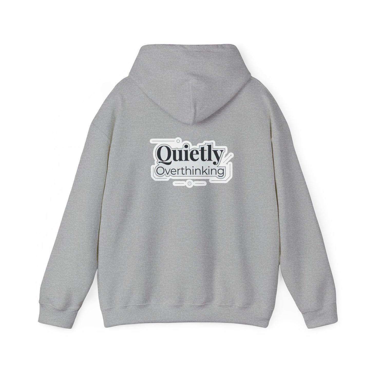 Quietly Overthinking Hoodie | Minimalist Abstract Streetwear | Gildan Heavy Blend