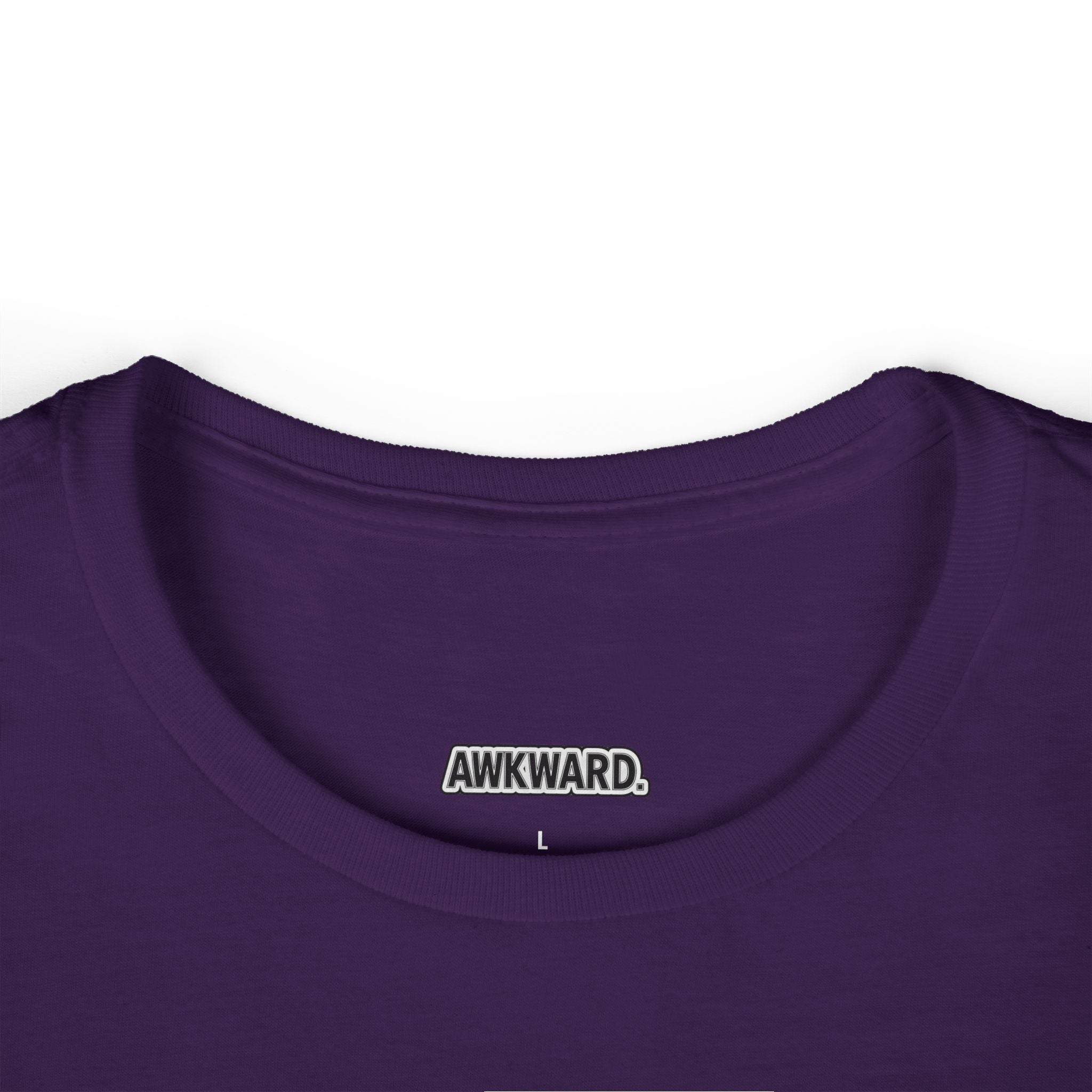 AWKWARD. Women's Softstyle Tee — Soft Feminine Fit with Dark-Humor Bandaged Dog Graphic