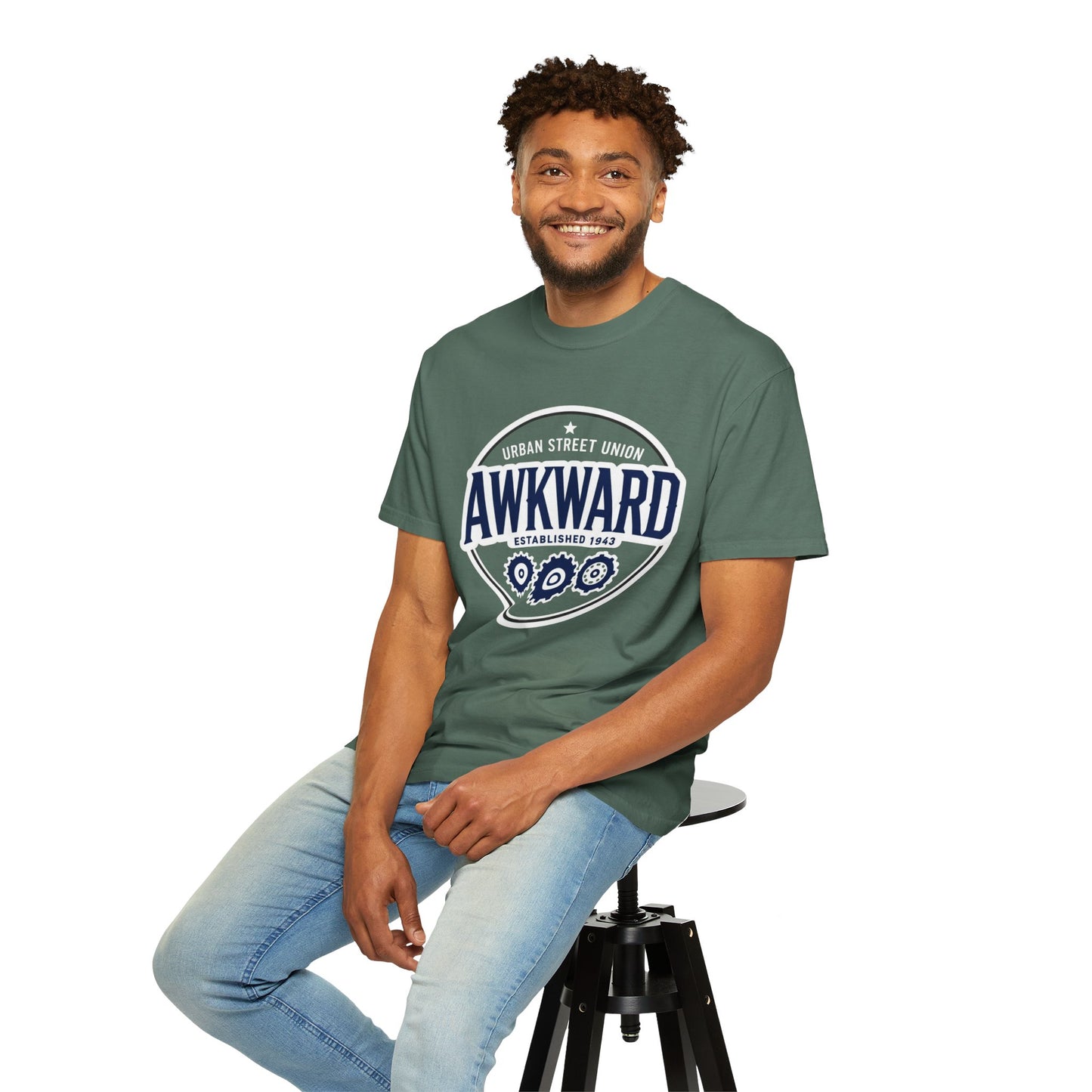 Awkward Vintage Logo T-Shirt — 'Established 1943' Graphic Tee