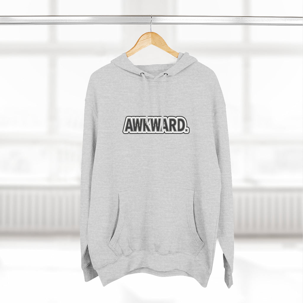 AWKWARD. Fleece Hoodie — Injured Dog Wheelchair 3D Streetwear