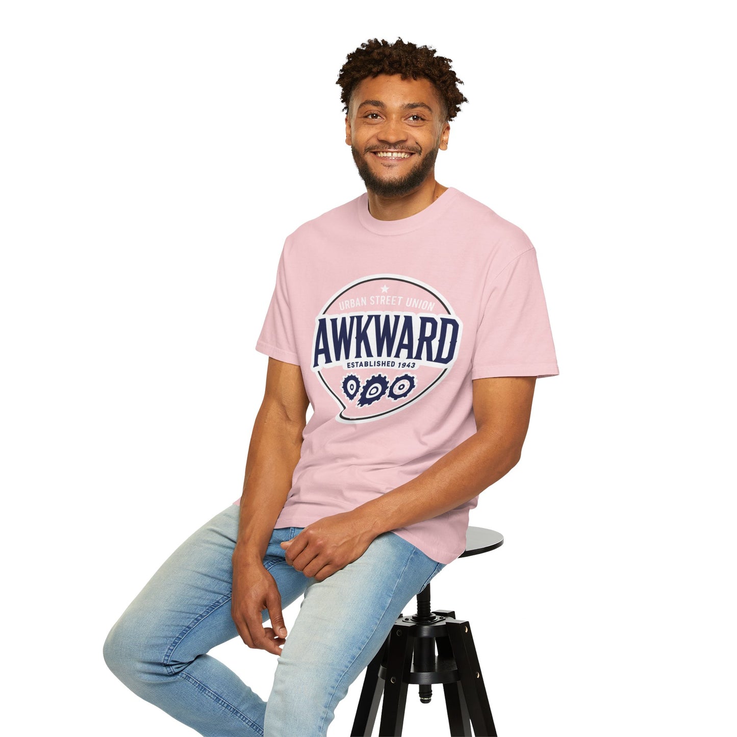 Awkward Vintage Logo T-Shirt — 'Established 1943' Graphic Tee