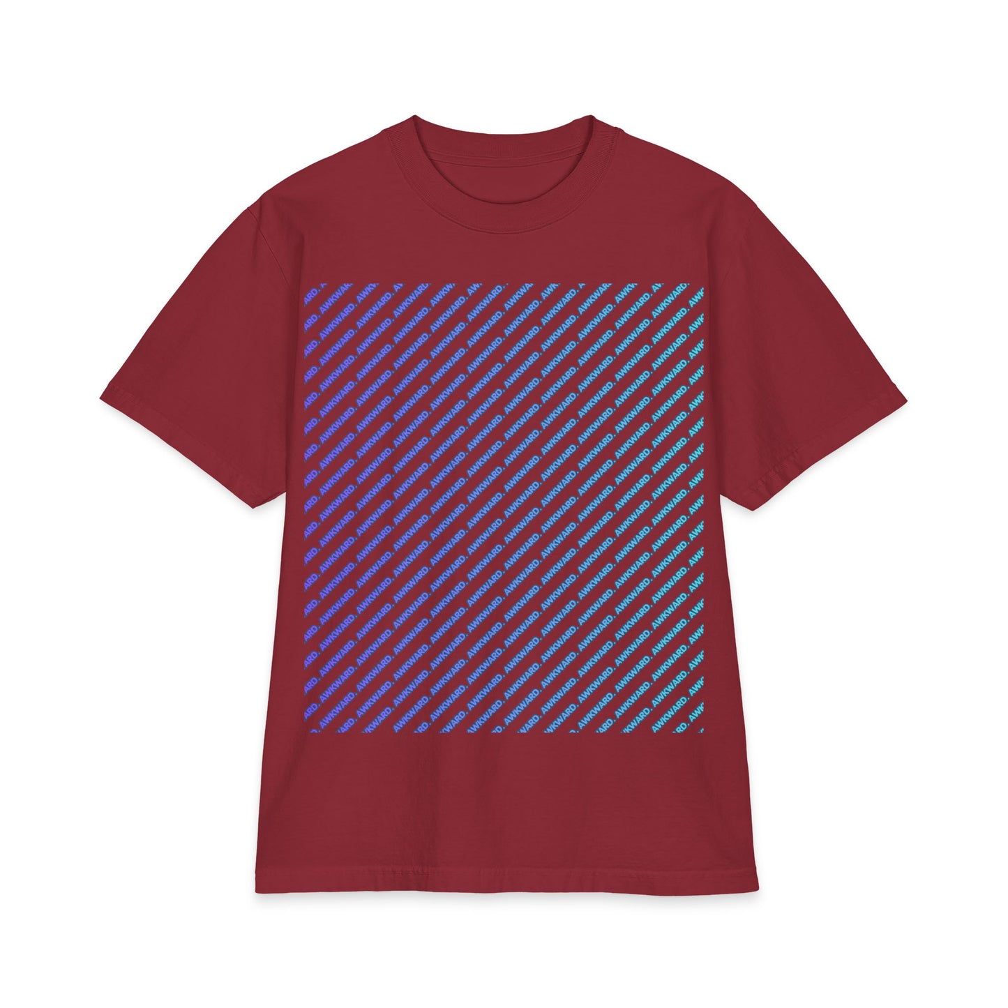 Glitch Stripe T-Shirt — Blue 'Do Not Disturb' Streetwear