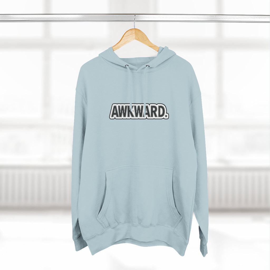 AWKWARD. Fleece Hoodie — Injured Dog Wheelchair 3D Streetwear