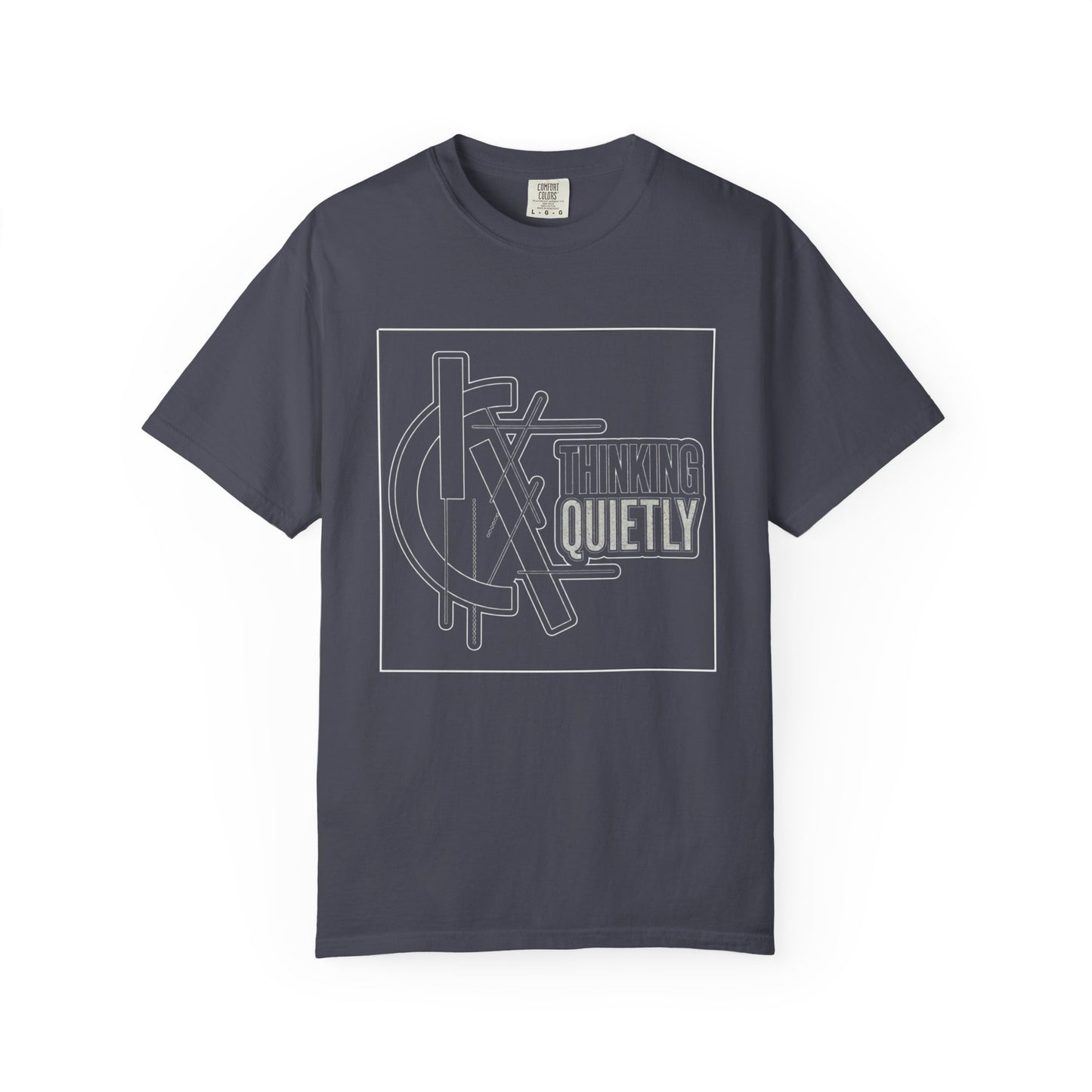 Thinking Quietly Graphic Tee | Abstract Minimalist Streetwear | Comfort Colors