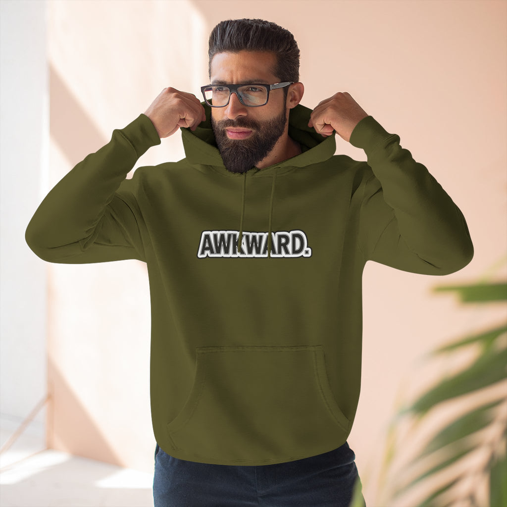 AWKWARD. Fleece Hoodie — Injured Dog Wheelchair 3D Streetwear