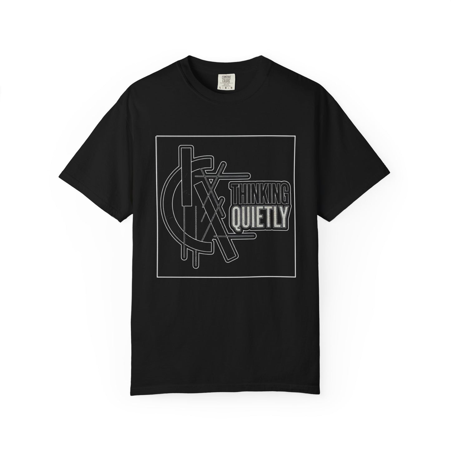 Thinking Quietly Graphic Tee | Abstract Minimalist Streetwear | Comfort Colors