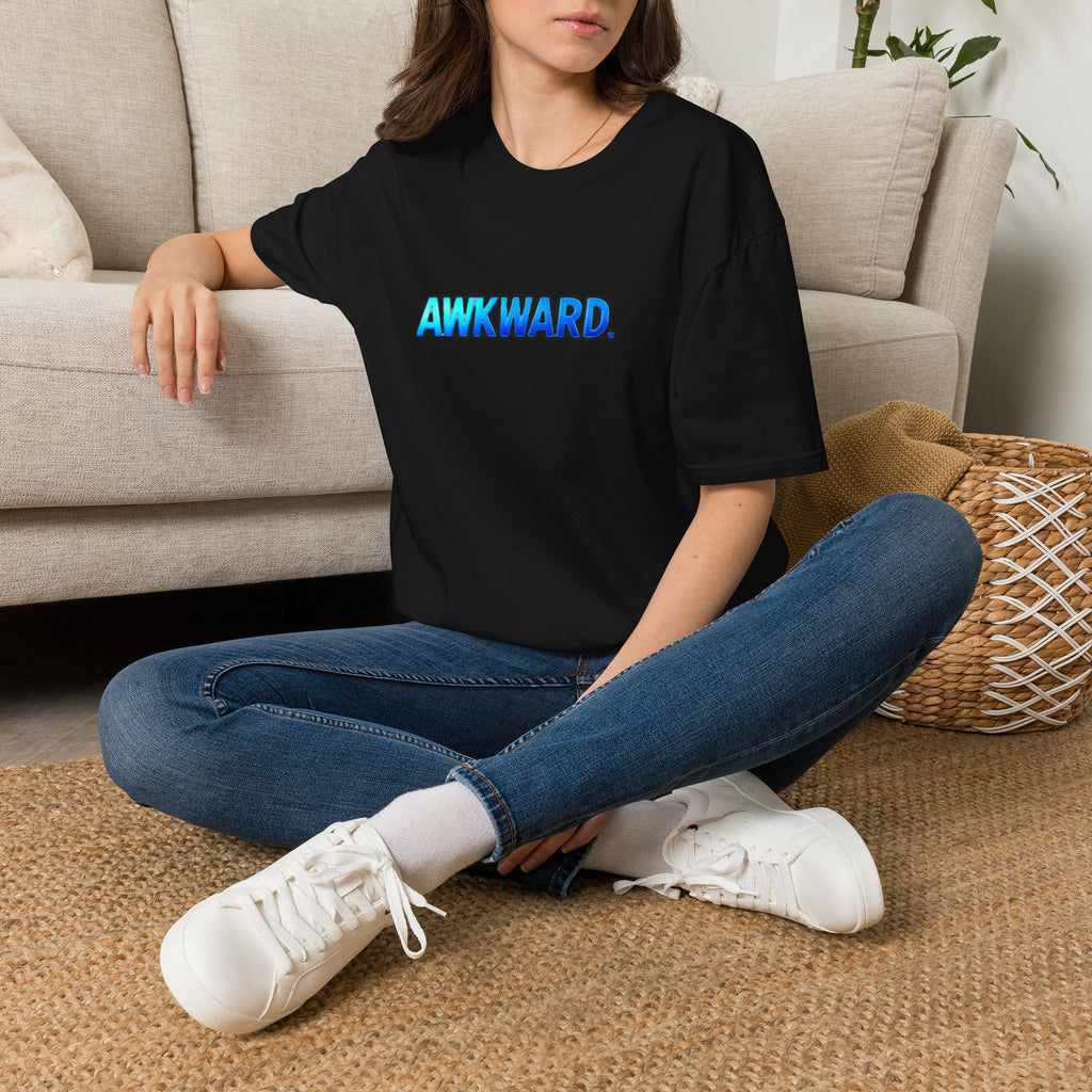 AWKWARD Tee — 3D Injured Red Dog in Wheelchair, Dark Humor Streetwear