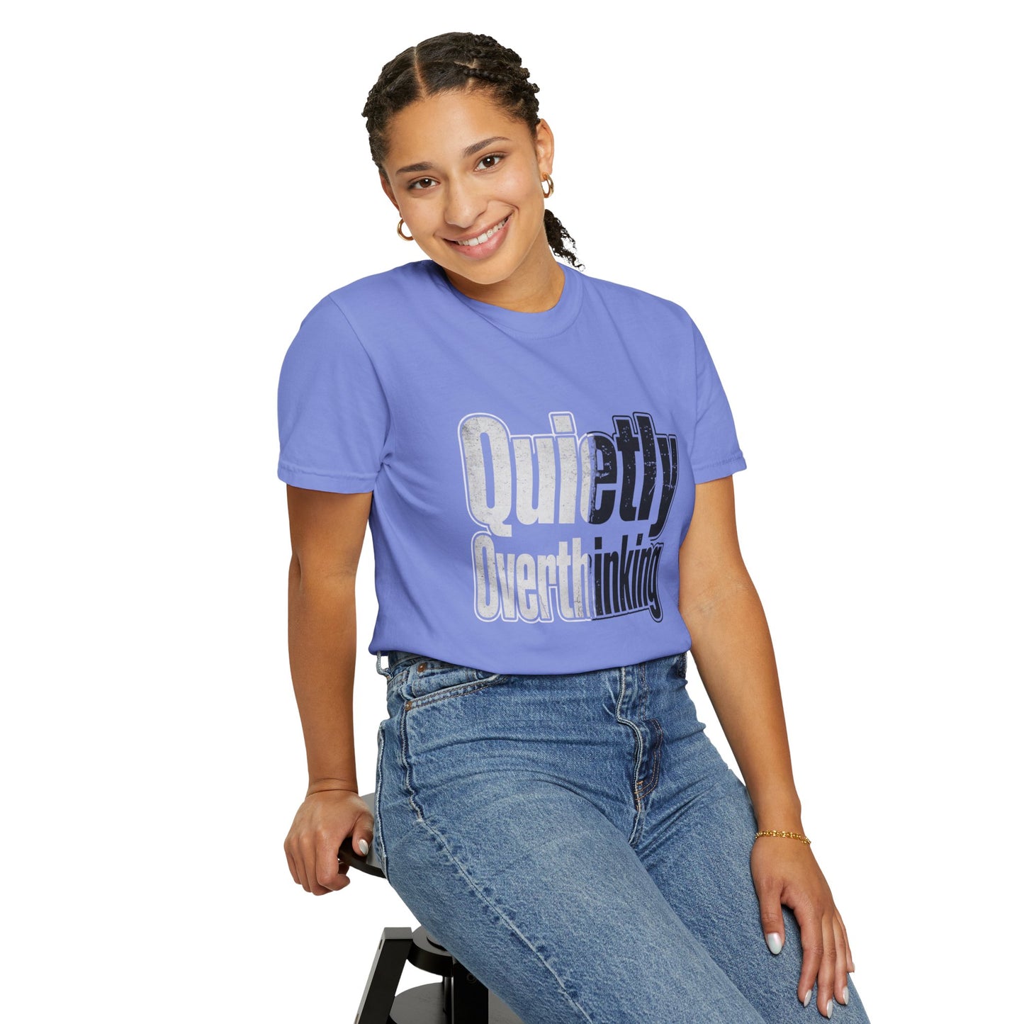 Quietly Overthinking Tee - Minimalist Edgy Streetwear | Comfort Colors