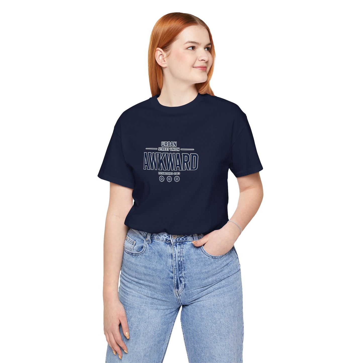 Awkward Graphic Tee — 'Urban Street Union' Retro Collegiate Shirt