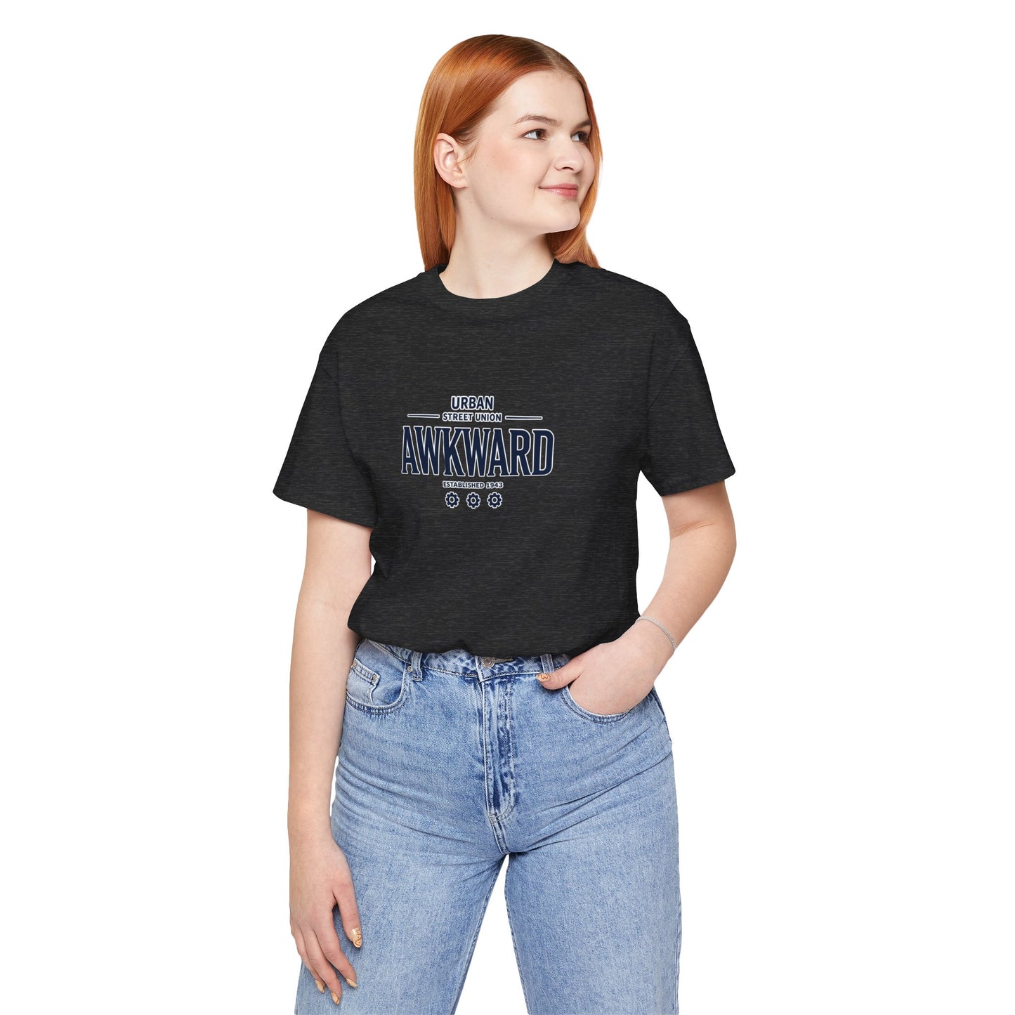 Awkward Graphic Tee — 'Urban Street Union' Retro Collegiate Shirt