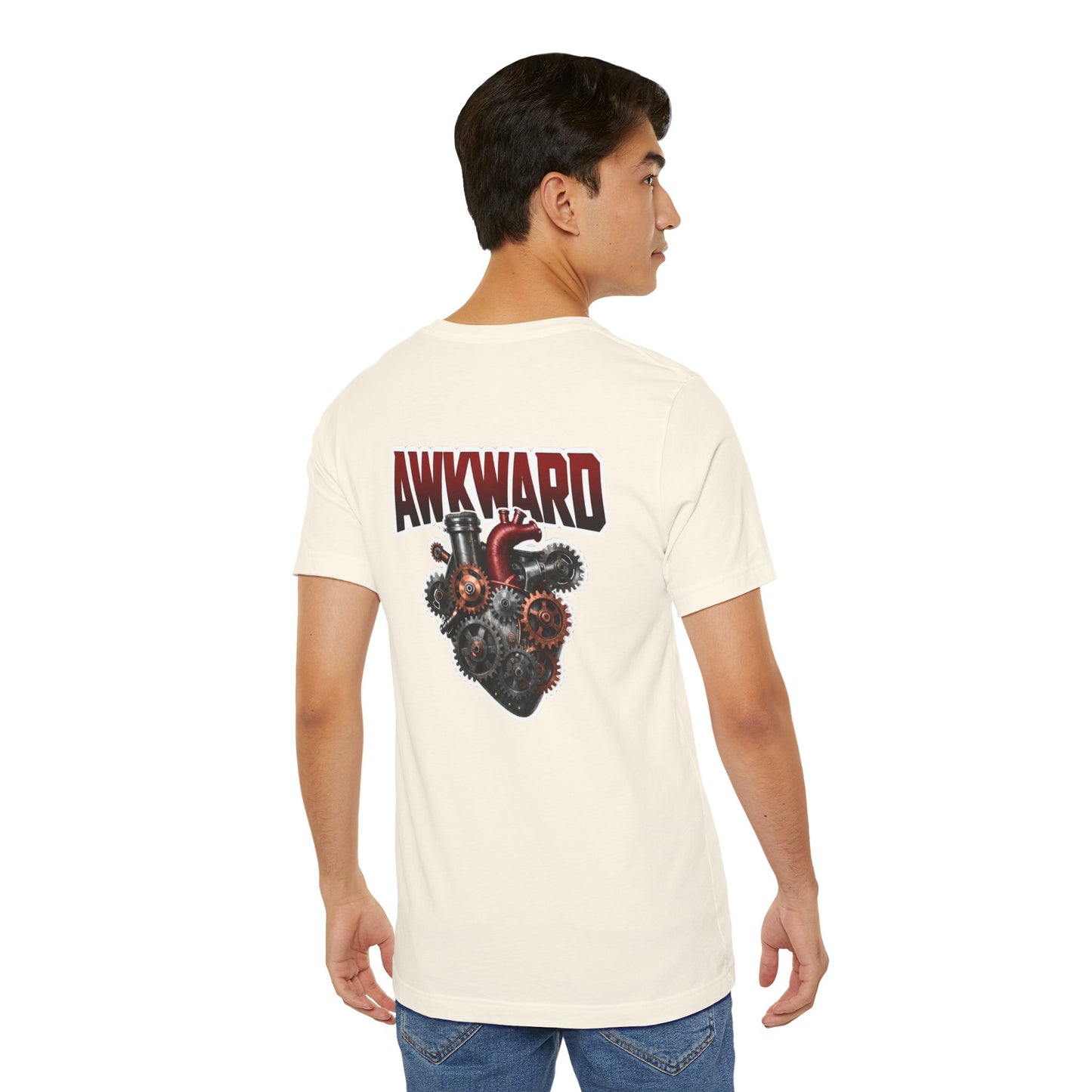 Steampunk 3D Mechanical Heart Tee — AWKWARD Back Graphic