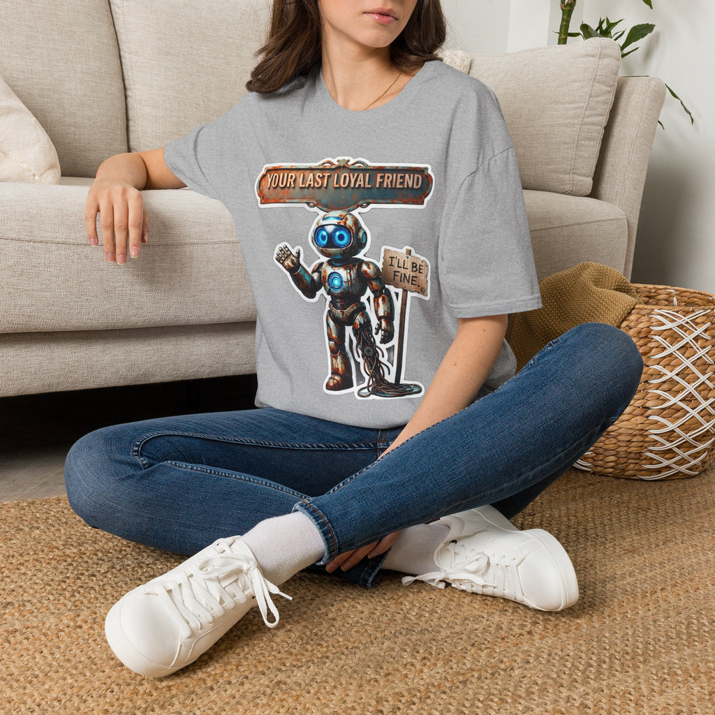 YOUR LAST LOYAL FRIEND Robot T-Shirt — 3D Retro Robot Graphic for Tech Lovers