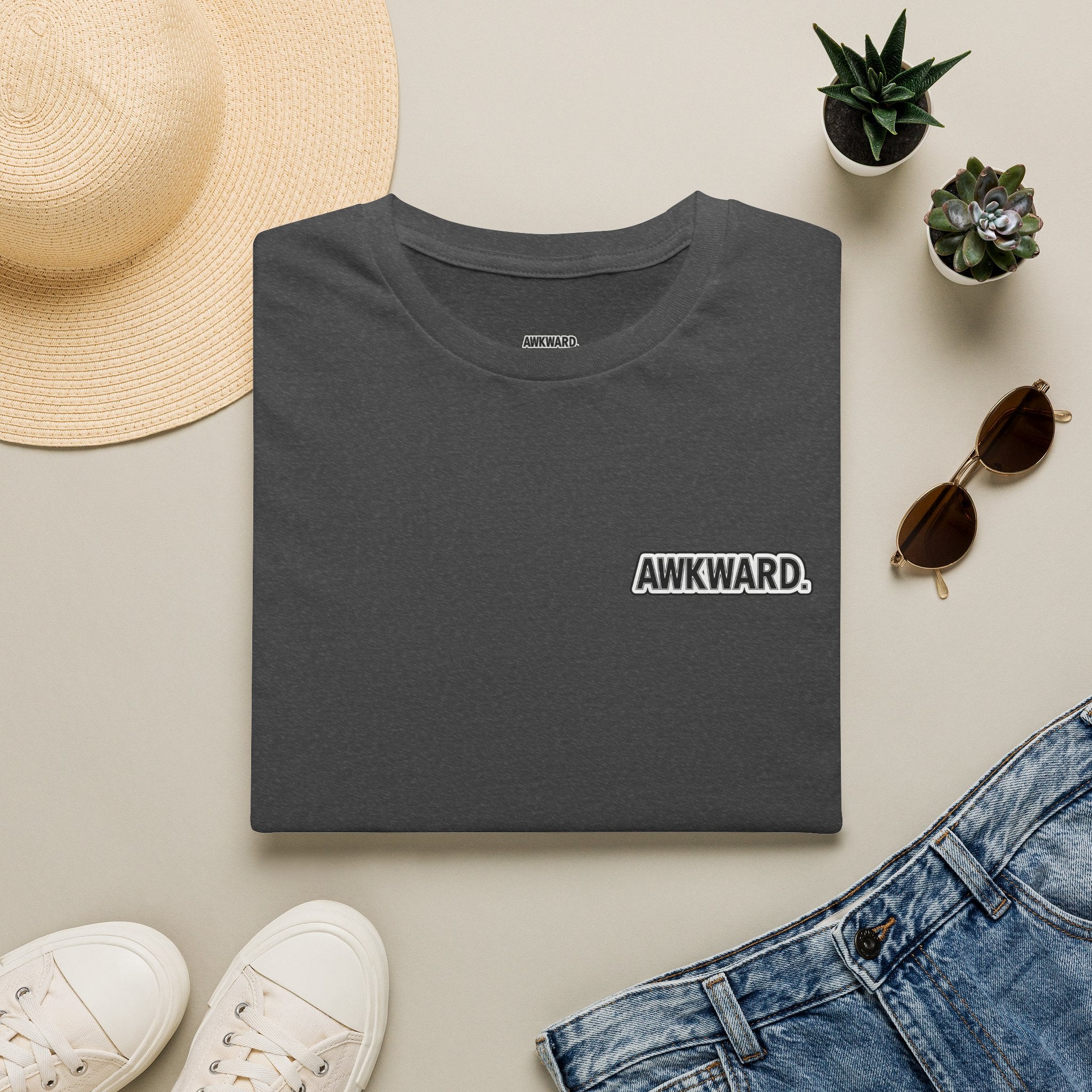 AWKWARD. T-Shirt — 3D Quirky Robot “Your Last Loyal Friend” Back Graphic