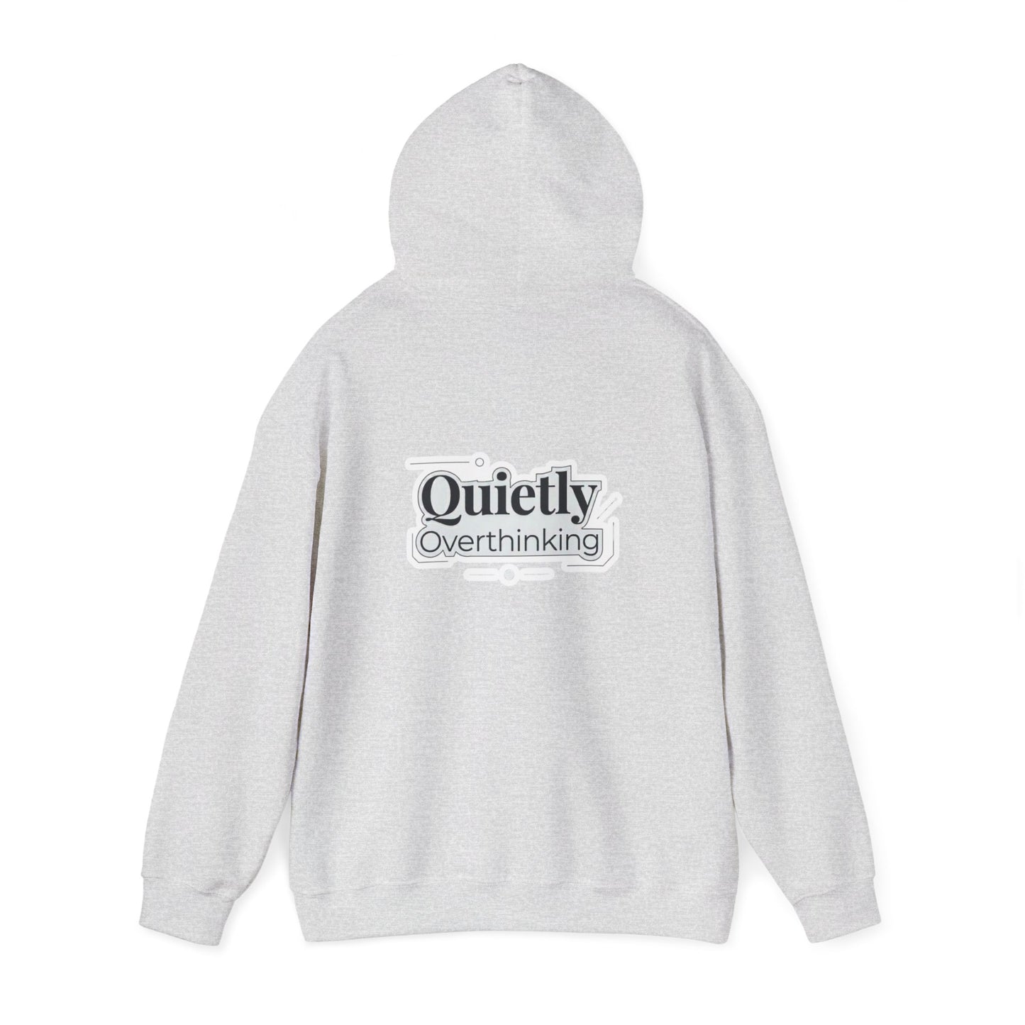 Quietly Overthinking Hoodie | Minimalist Abstract Streetwear | Gildan Heavy Blend
