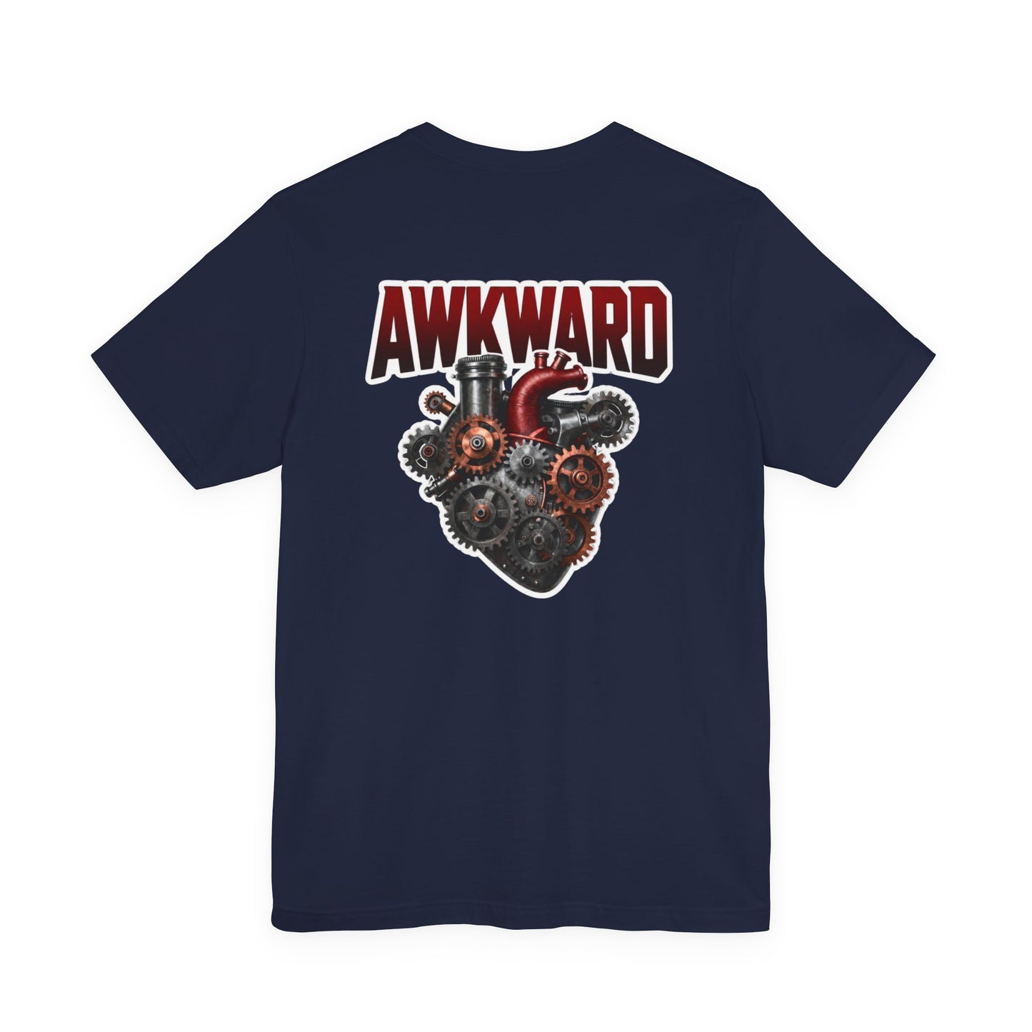 Steampunk 3D Mechanical Heart Tee — AWKWARD Back Graphic