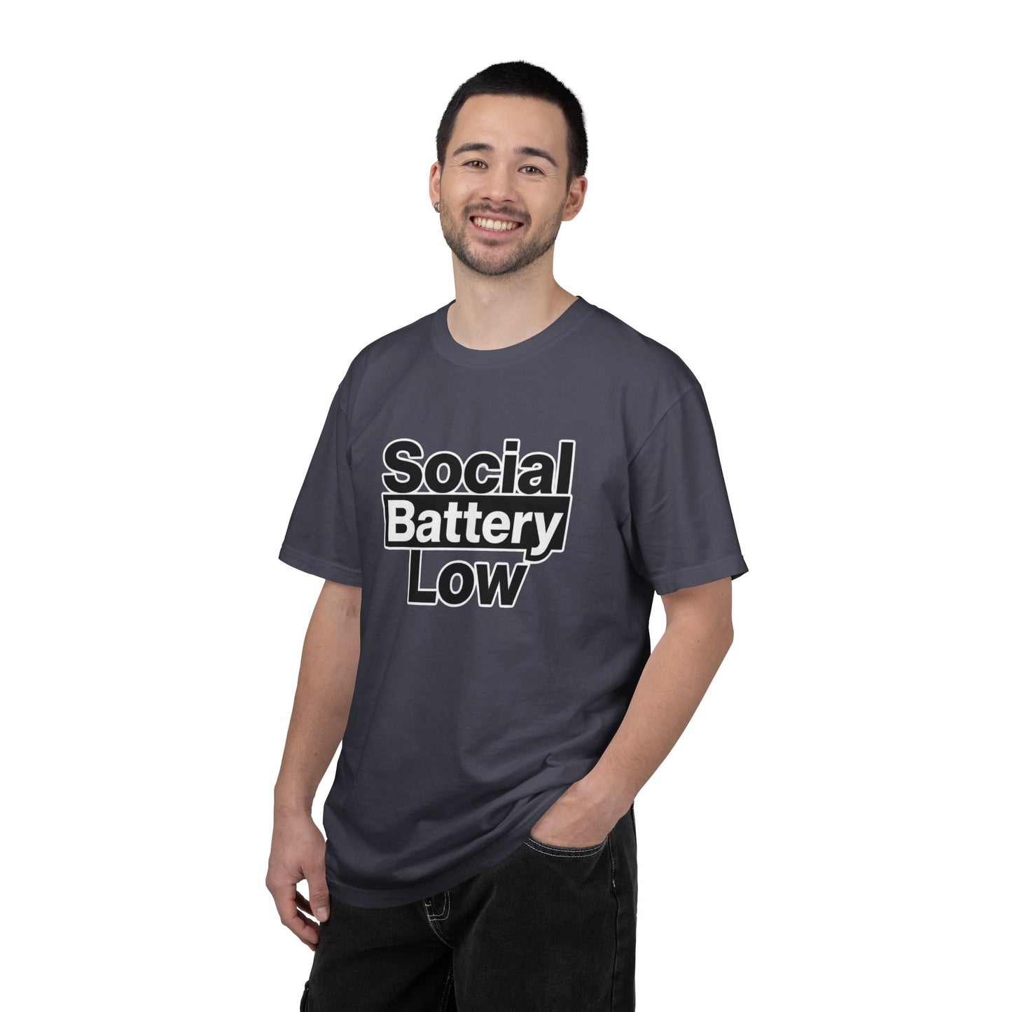 Social Battery Low Tee - Minimalist Edgy Streetwear | Comfort Colors