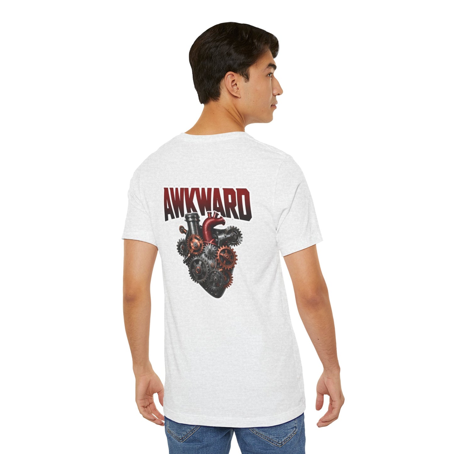 Steampunk 3D Mechanical Heart Tee — AWKWARD Back Graphic