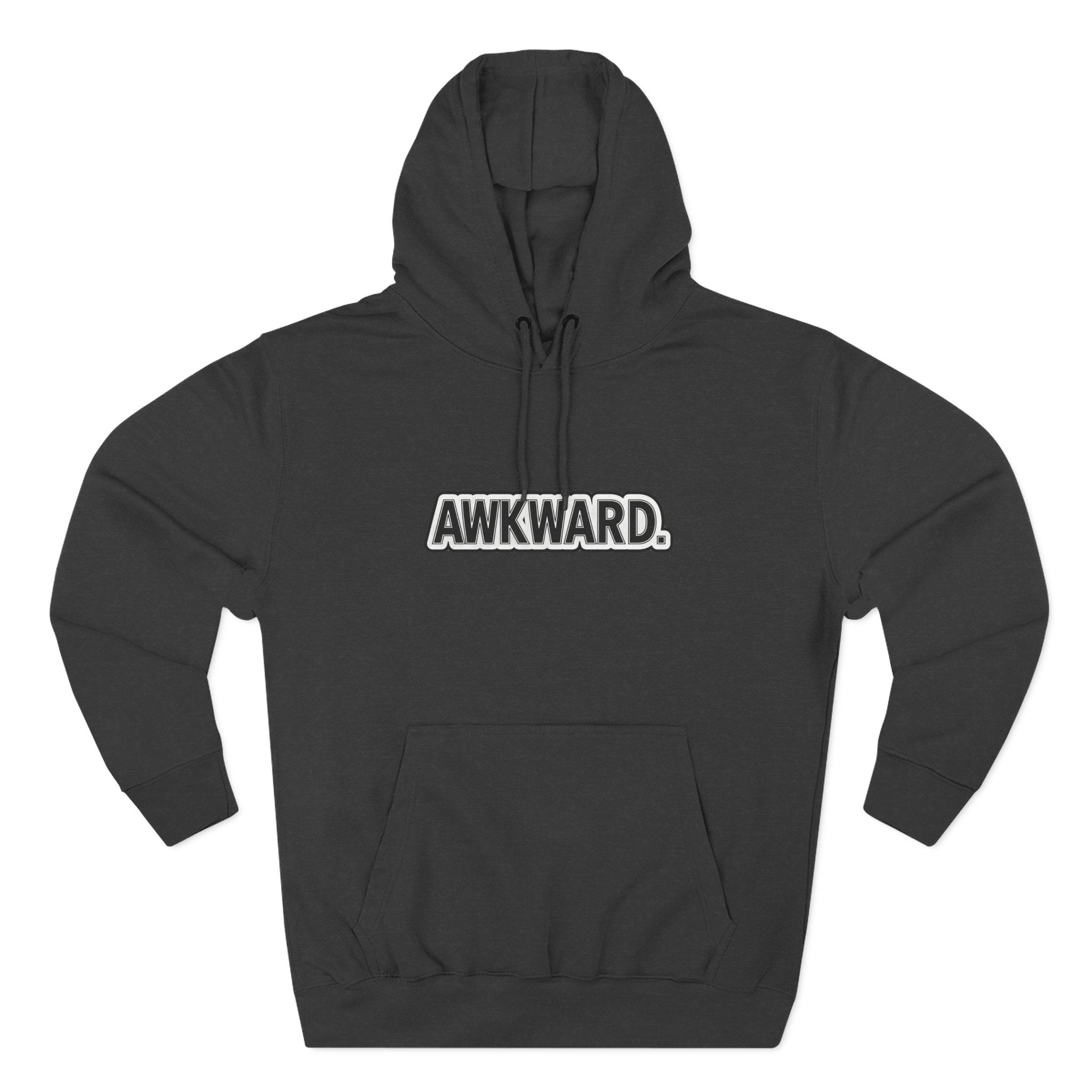 AWKWARD. Fleece Hoodie — Injured Dog Wheelchair 3D Streetwear