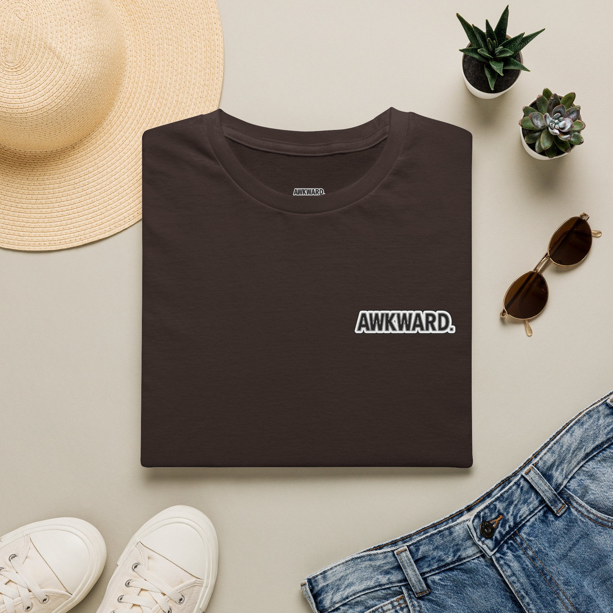 AWKWARD. T-Shirt — 3D Quirky Robot “Your Last Loyal Friend” Back Graphic