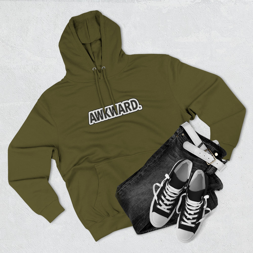 AWKWARD. Fleece Hoodie — Injured Dog Wheelchair 3D Streetwear