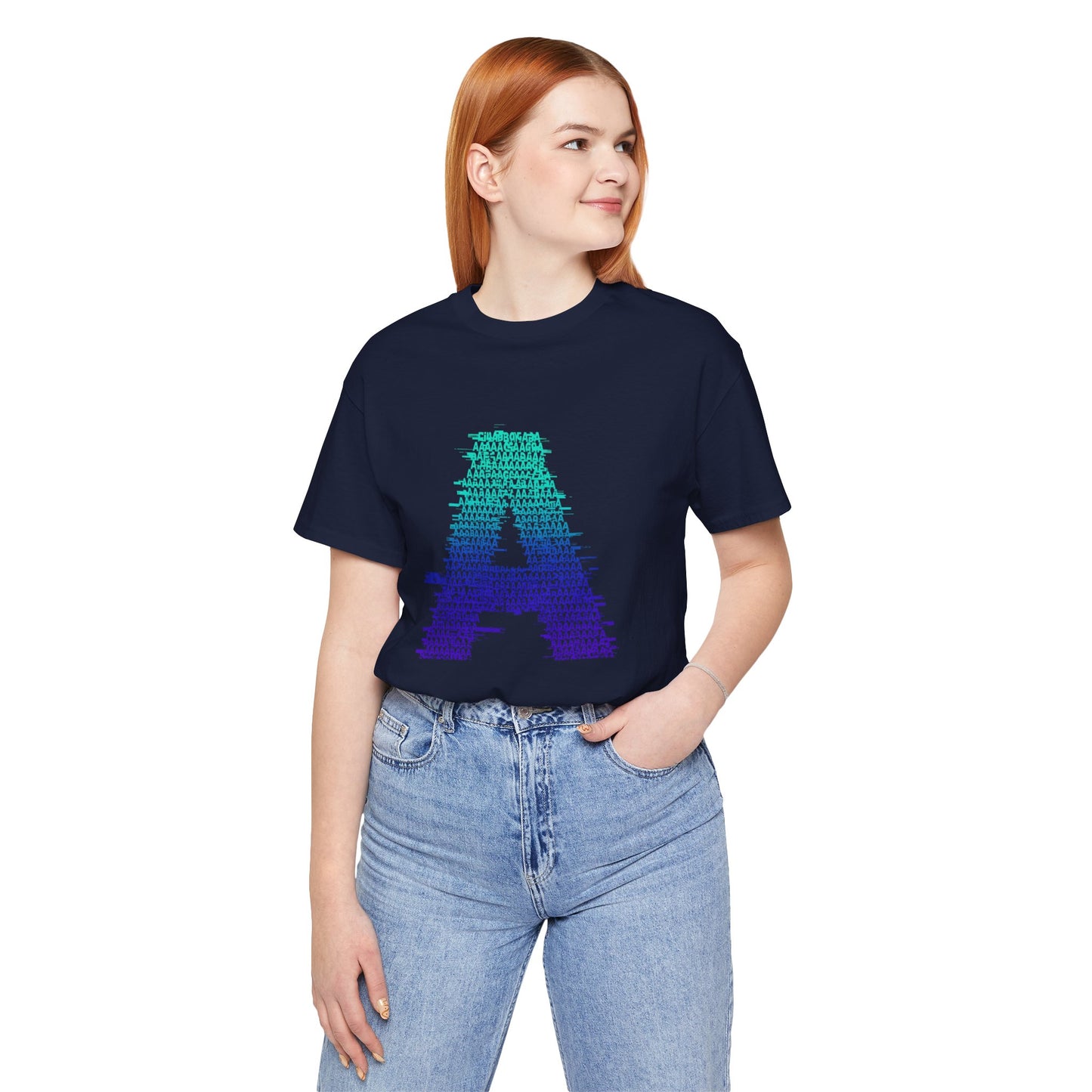 3D Glitch 'A' Tee — Premium Glitch-Art T-Shirt