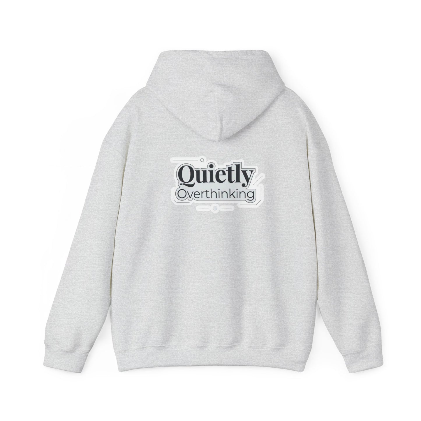 Quietly Overthinking Hoodie | Minimalist Abstract Streetwear | Gildan Heavy Blend