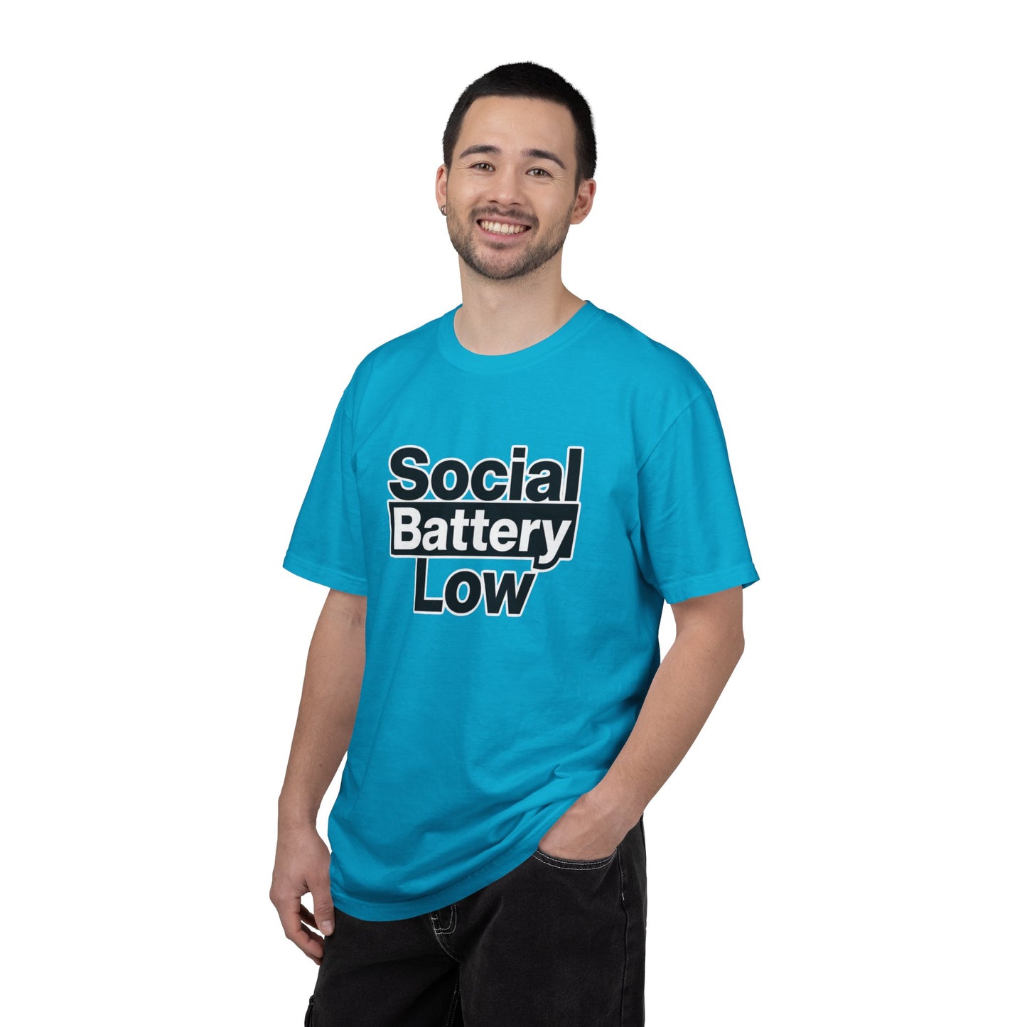 Social Battery Low Tee - Minimalist Edgy Streetwear | Comfort Colors