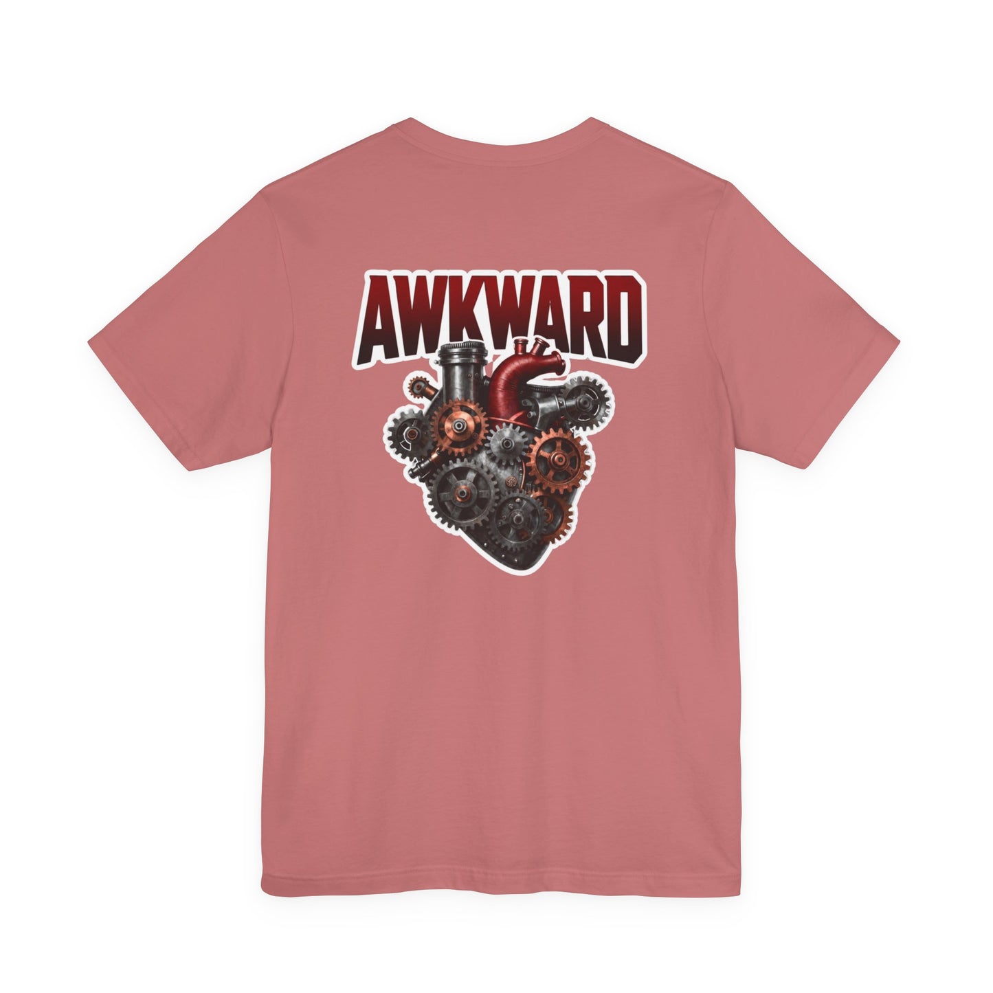 Steampunk 3D Mechanical Heart Tee — AWKWARD Back Graphic