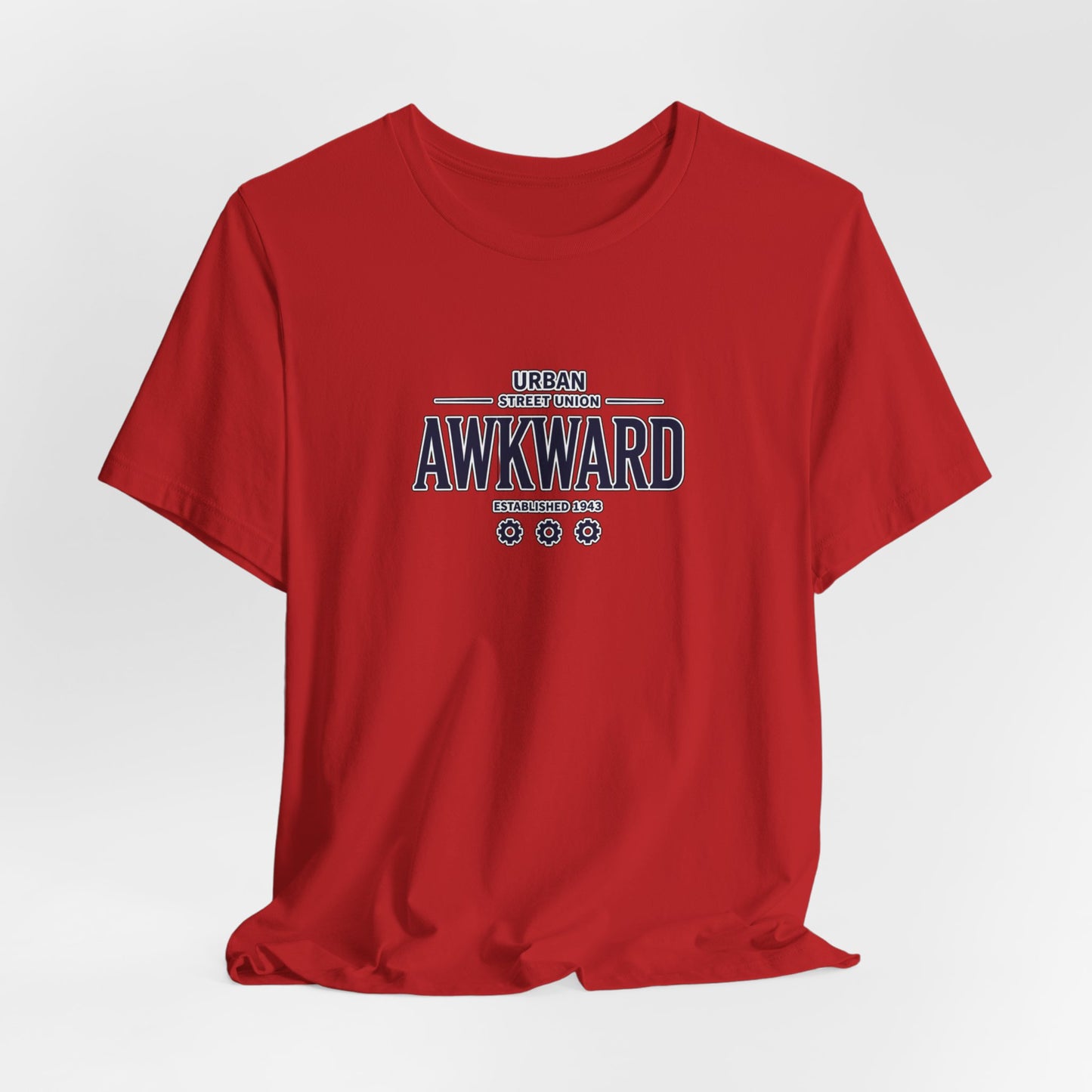 Awkward Graphic Tee — 'Urban Street Union' Retro Collegiate Shirt