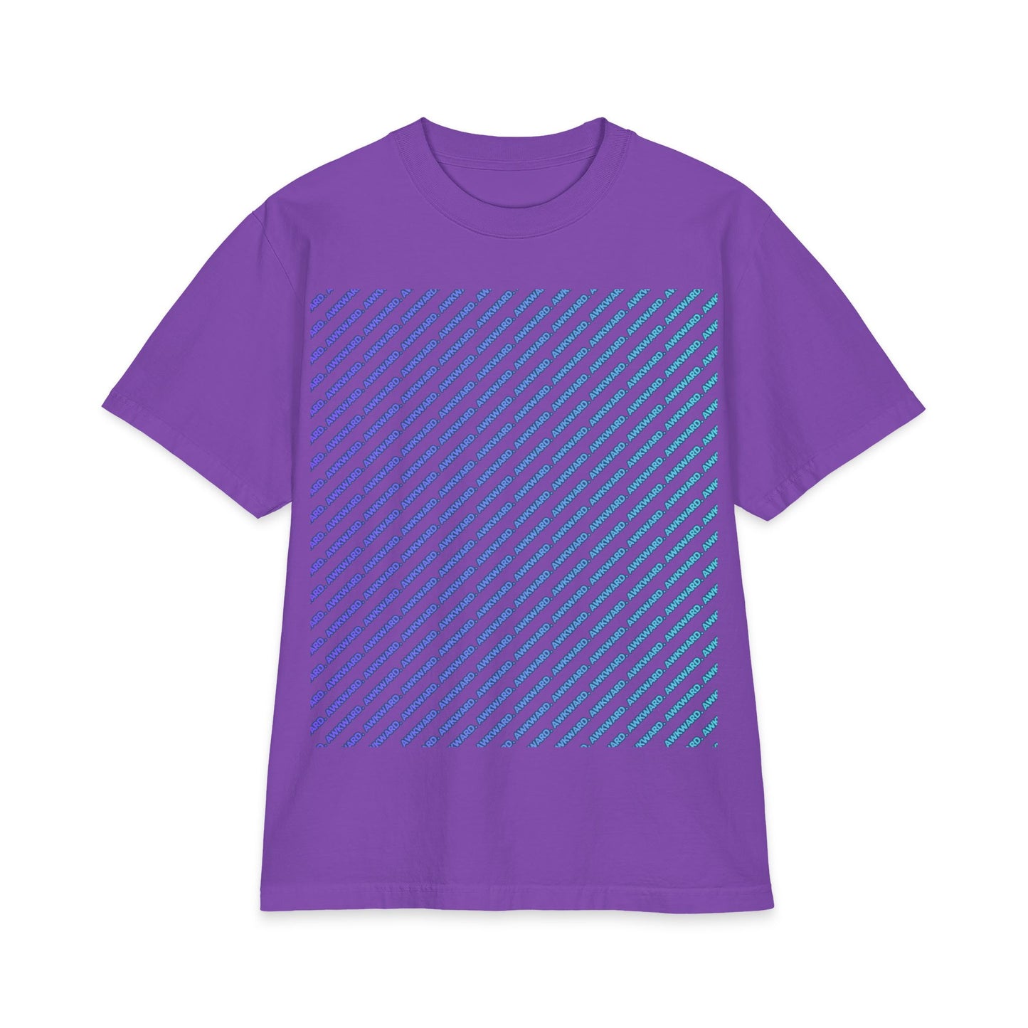 Glitch Stripe T-Shirt — Blue 'Do Not Disturb' Streetwear