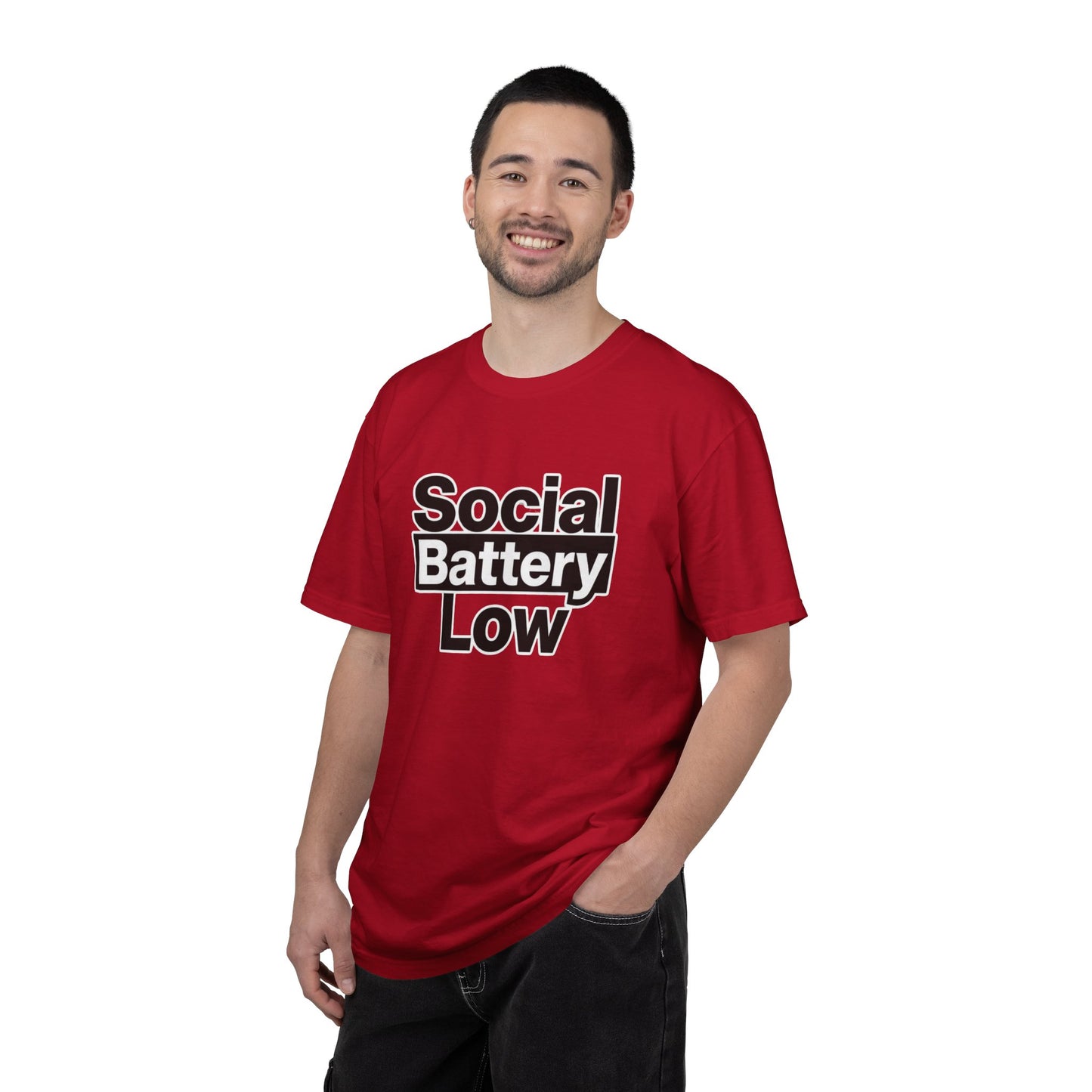 Social Battery Low Tee - Minimalist Edgy Streetwear | Comfort Colors