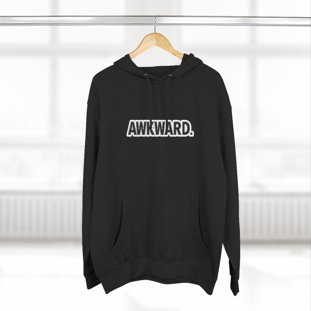 AWKWARD. Fleece Hoodie — Injured Dog Wheelchair 3D Streetwear