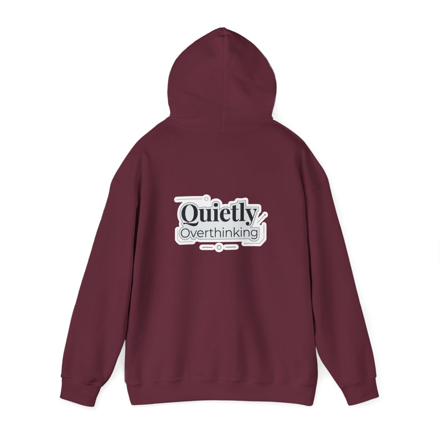 Quietly Overthinking Hoodie | Minimalist Abstract Streetwear | Gildan Heavy Blend