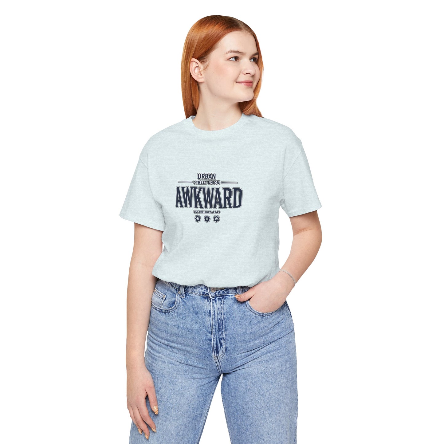 Awkward Graphic Tee — 'Urban Street Union' Retro Collegiate Shirt