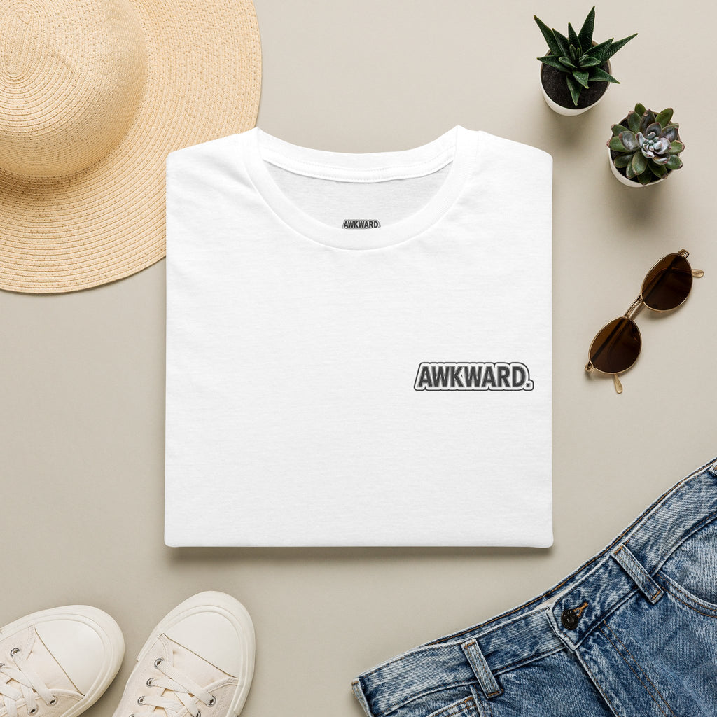 AWKWARD. T-Shirt — 3D Quirky Robot “Your Last Loyal Friend” Back Graphic