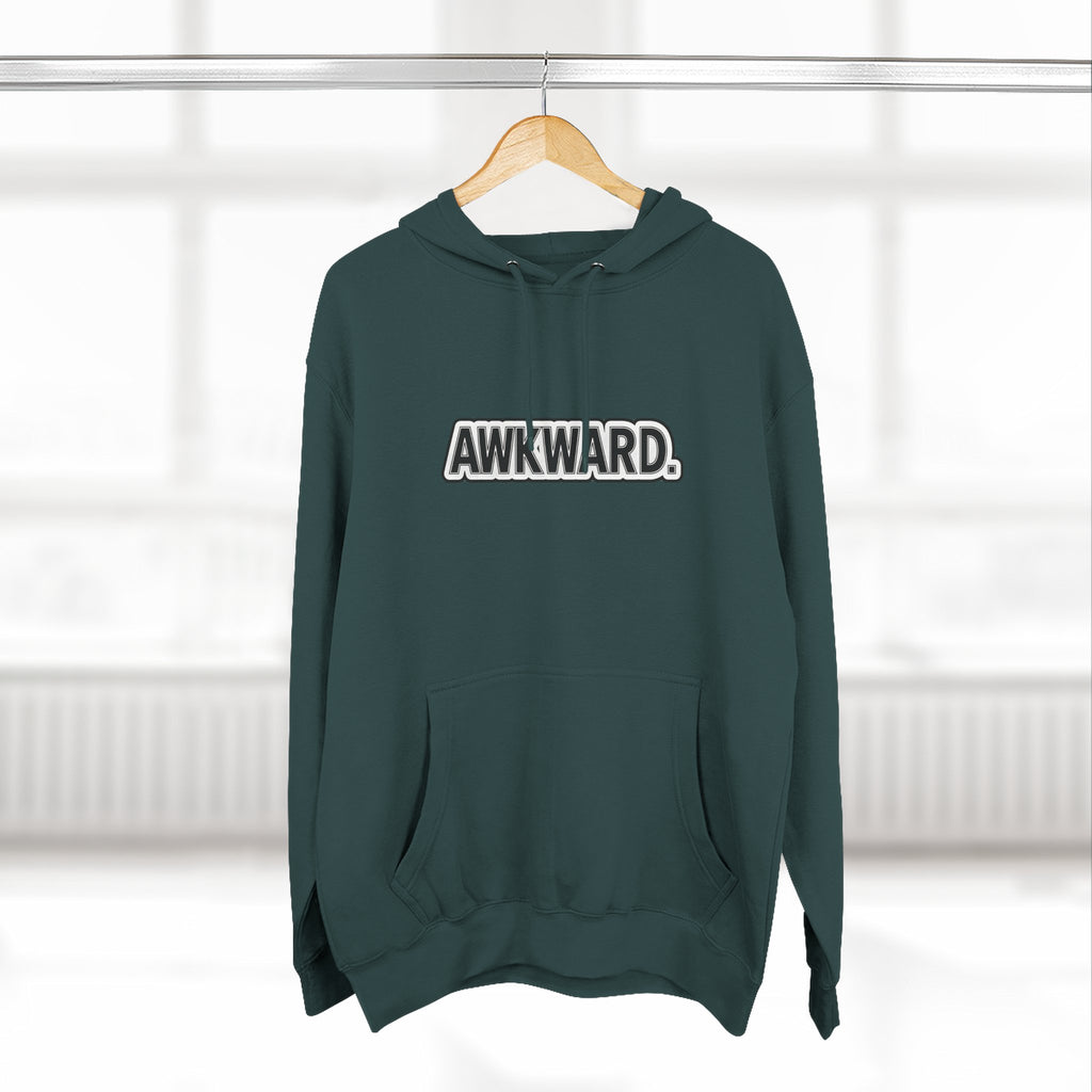 AWKWARD. Fleece Hoodie — Injured Dog Wheelchair 3D Streetwear