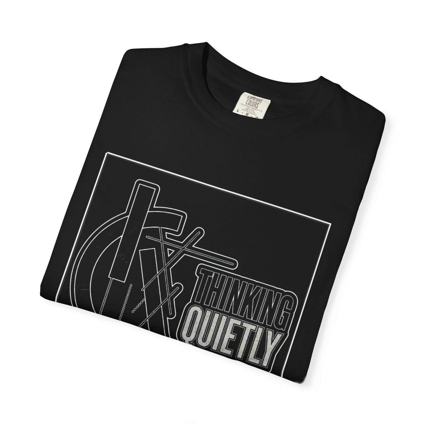 Thinking Quietly Graphic Tee | Abstract Minimalist Streetwear | Comfort Colors