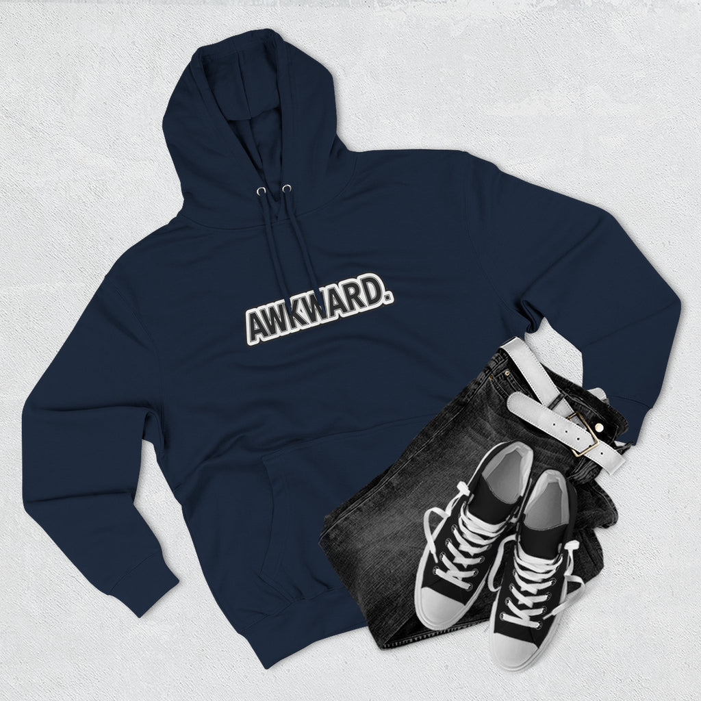 AWKWARD. Fleece Hoodie — Injured Dog Wheelchair 3D Streetwear
