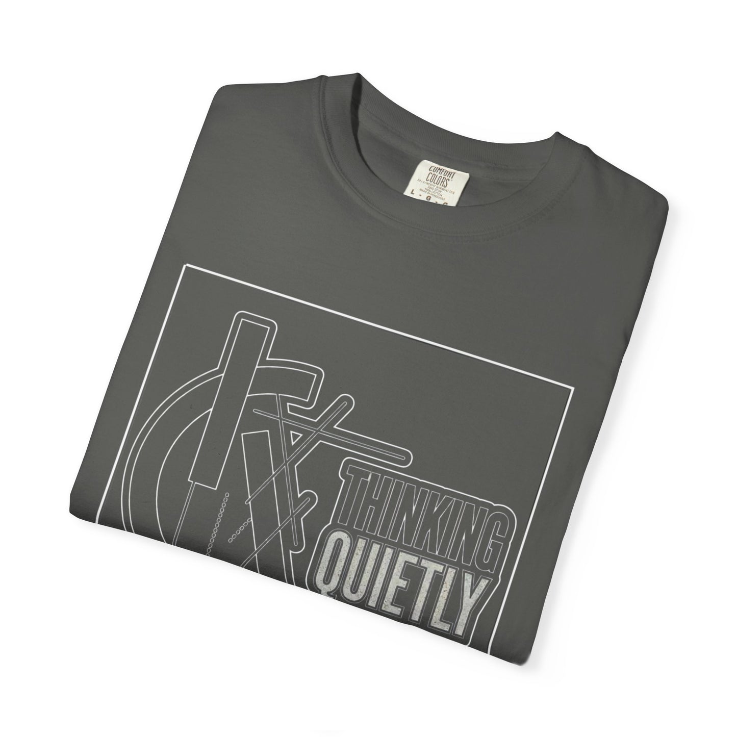 Thinking Quietly Graphic Tee | Abstract Minimalist Streetwear | Comfort Colors