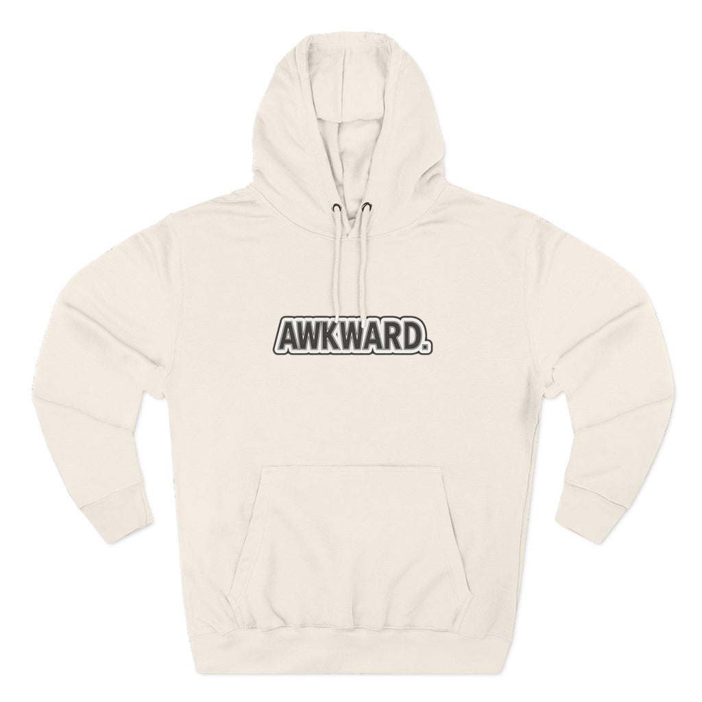AWKWARD. Fleece Hoodie — Injured Dog Wheelchair 3D Streetwear