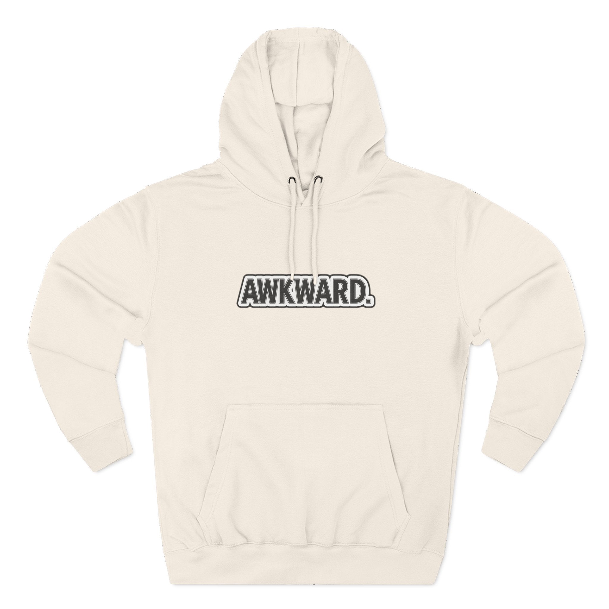 AWKWARD. Fleece Hoodie — Injured Dog Wheelchair 3D Streetwear