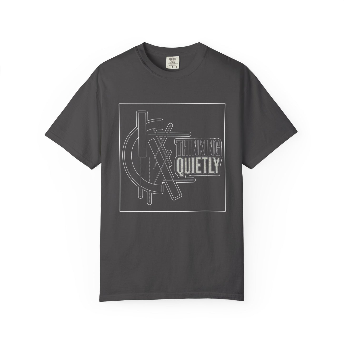 Thinking Quietly Graphic Tee | Abstract Minimalist Streetwear | Comfort Colors
