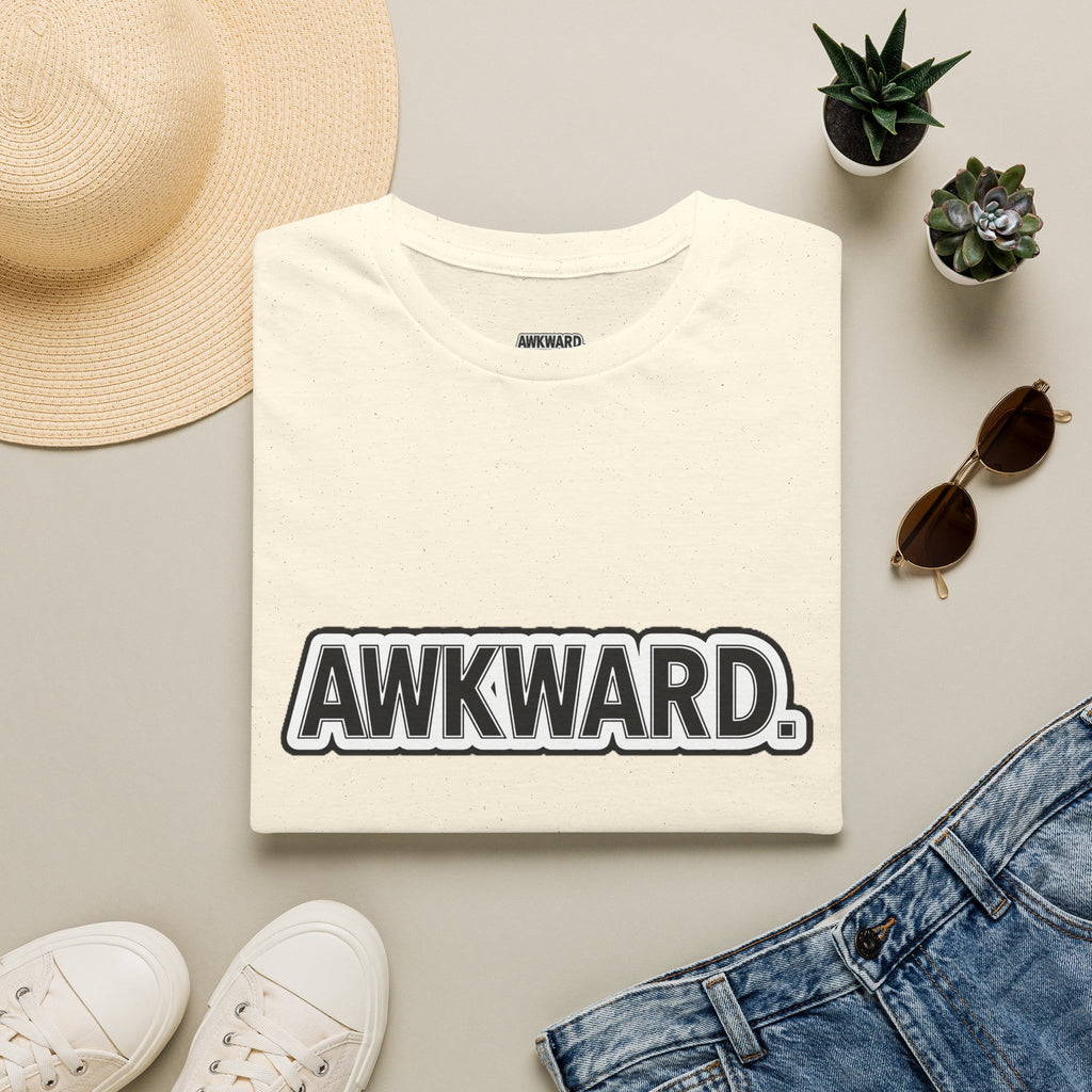 AWKWARD. T-Shirt — Cute Lonely Robot ‘Low Social Battery’ Introvert Tee